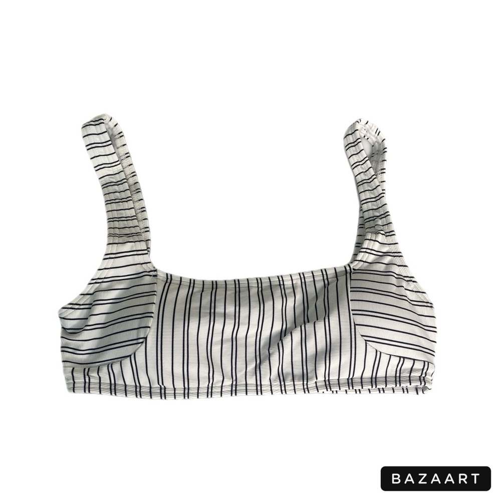 Billabong Women's White & Black Striped “ Easy On Me “ bikini M NWT